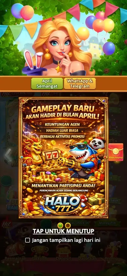Tampilan promo dan event terbaru Halo777